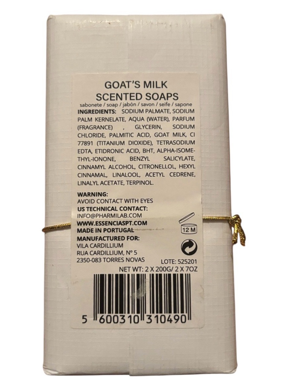 Vila Cardillium | Imported Goat’s Soap Bundle Scented Soaps Handmade Portugal 2 - Picture 4 of 10